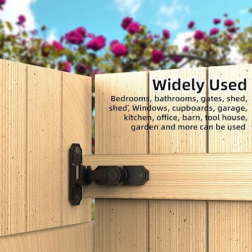 Miniatura 7 de Cerraduras de 90180 grados para puertas de granero, Hardware de bloqueo de puerta corrediza de granero, Cerraduras de puerta abatible para granero,