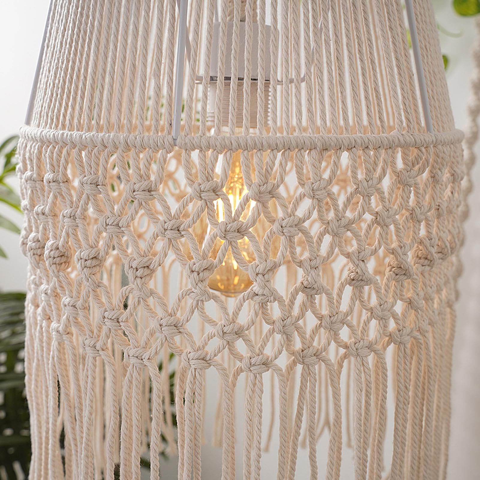 Klosz lampy, dekoracja sufitowa - bohema wisząca osłona świetlna - do sypialni salonu biura kawiarni restauracji akademika