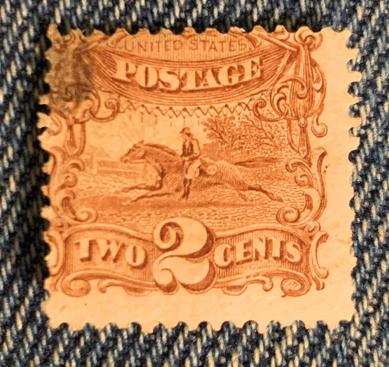 United States Scott 113 2c Post Horse and Rider 1869