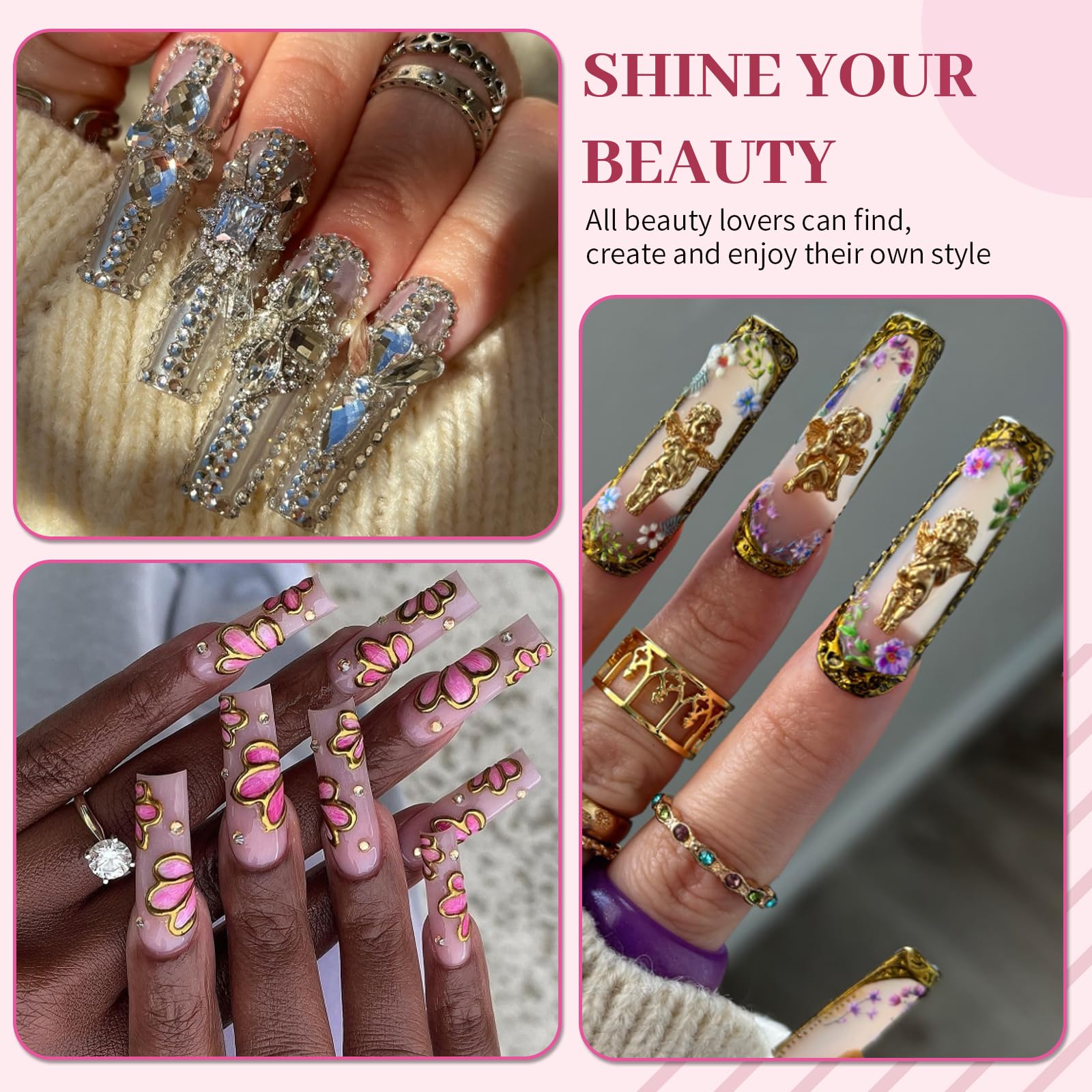 XXL Extra Long No C Curve Square Nail Tips - Image 2
