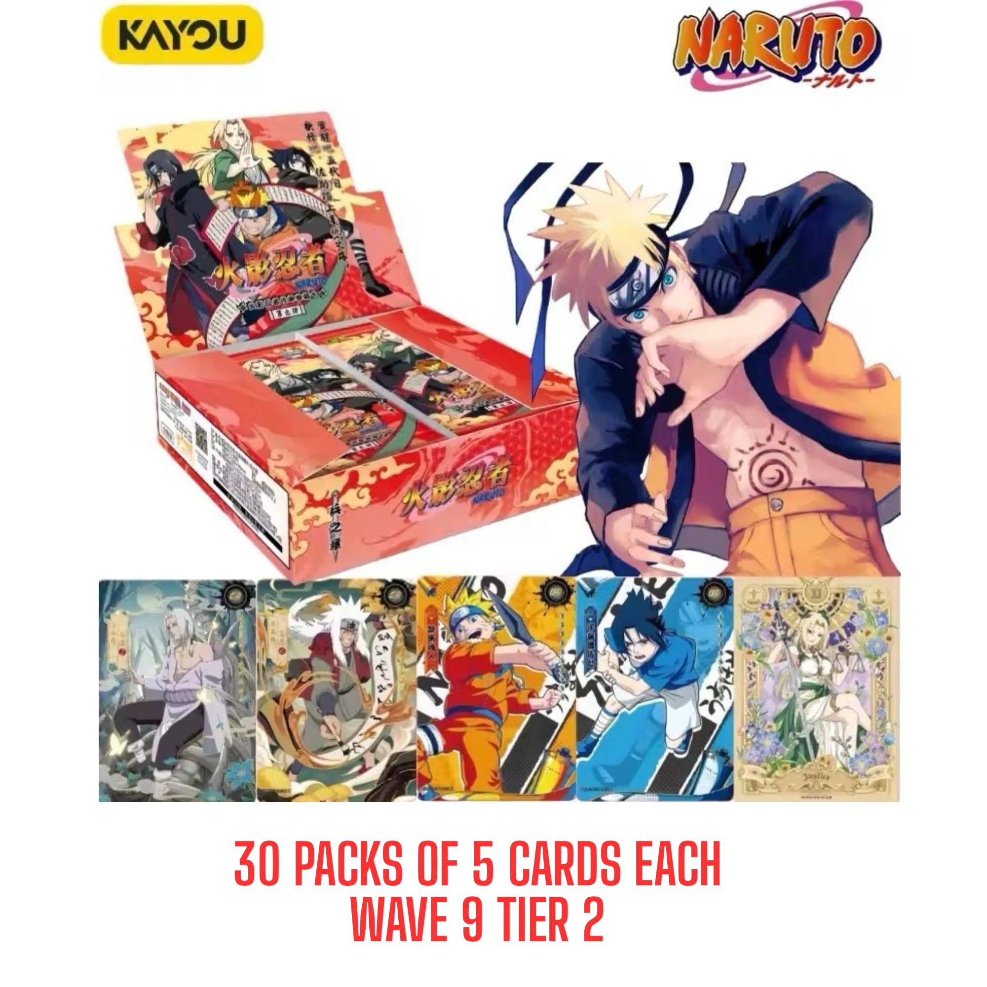 Aexel Kayou Naruto TCG Cards Chinese Wave 9 Tier 2, CCG, 30