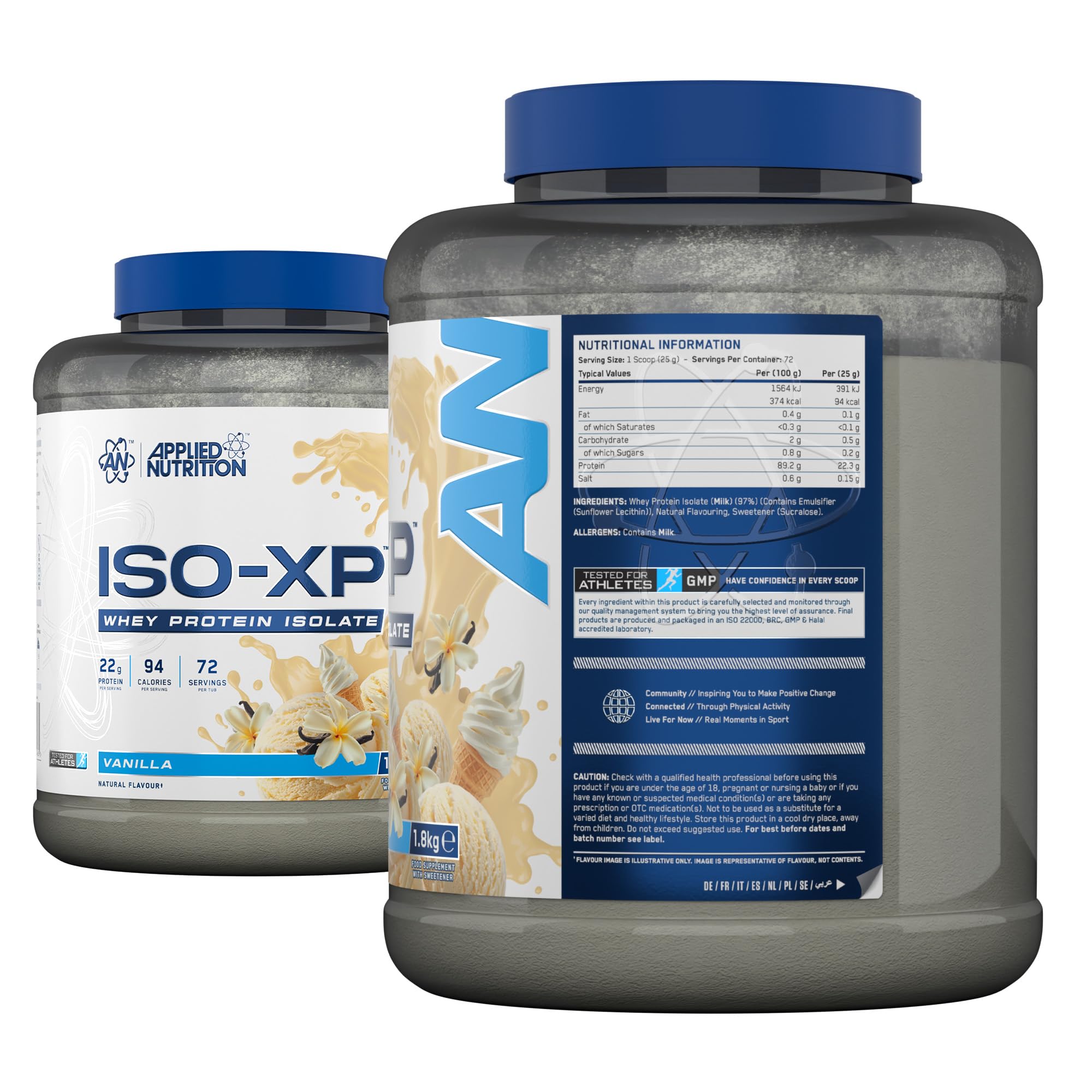 Applied Nutrition Iso-XP (1800g) Vanilla - Białka - Izolat białka serwatkowego