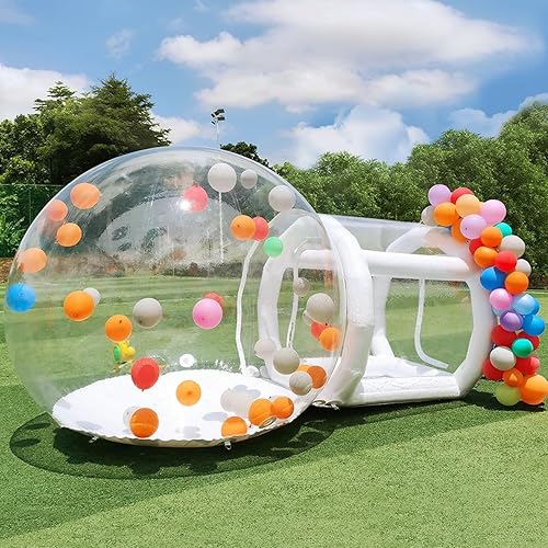 Miniatura 5 de GZYSINFLA Tienda de campaña de burbujas para niños y adultos, casa inflable de cúpula de burbujas de grado comercial de 8 pies, tienda de campaña de