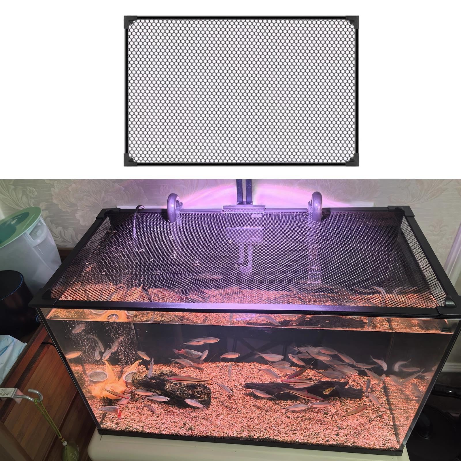 Coperchio per Acquario Magnetico Anti-Salto, Rete Anti-Salto per Acquario