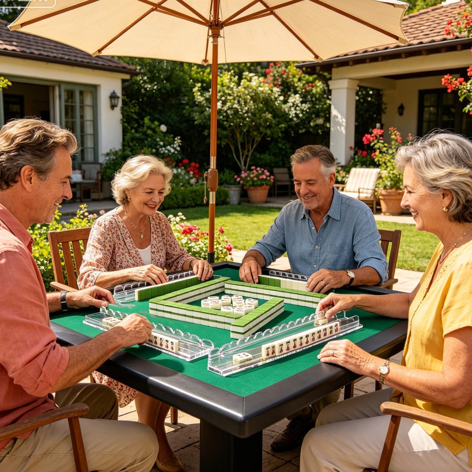 Porta Tessere Mahjong Supporto Magnetico Trasparente Portatile | Porta Tessere Per Mahjong Americano Da 50 cm Per Adulti Donne Uomini Giocatori Feste Serate Viaggi Casa Club