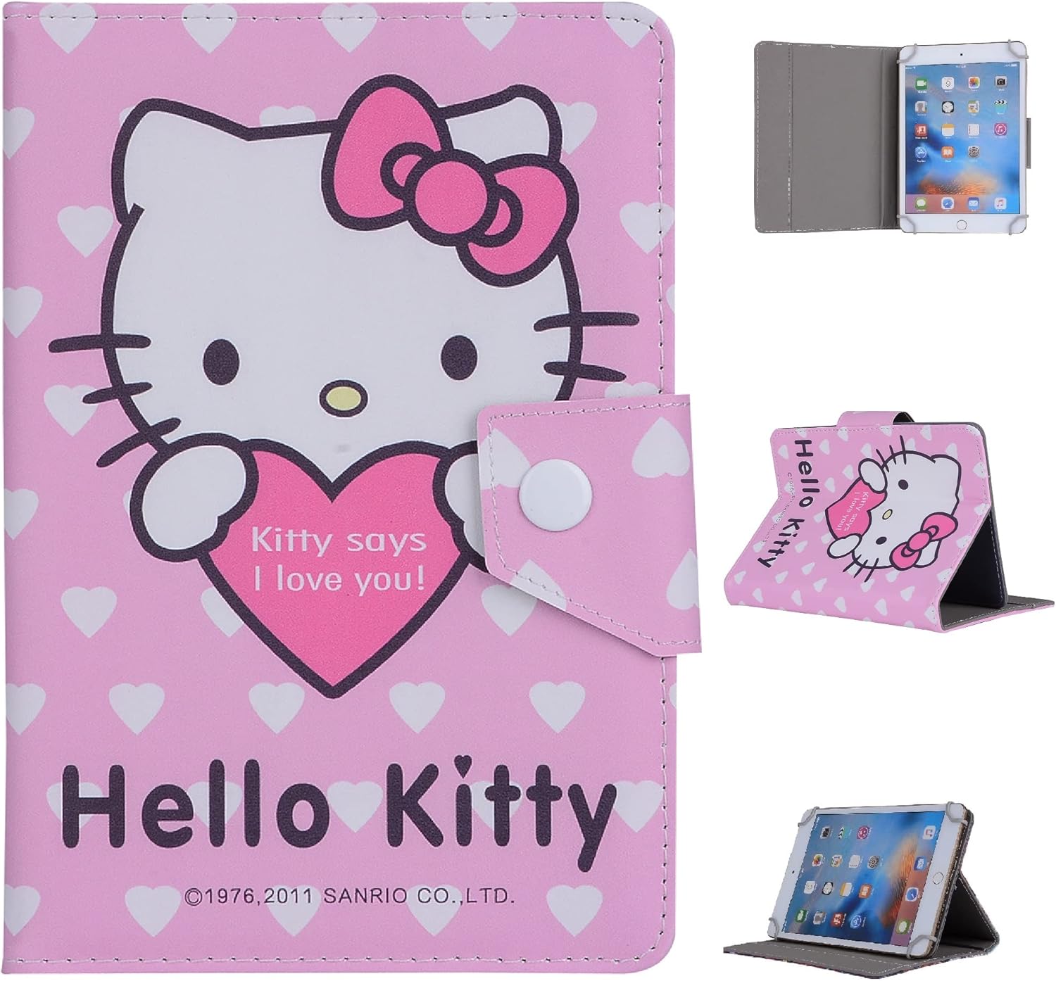 Pink 7inch Tablet Case Kids cover For ANY 7" Size Tab Model Hello
