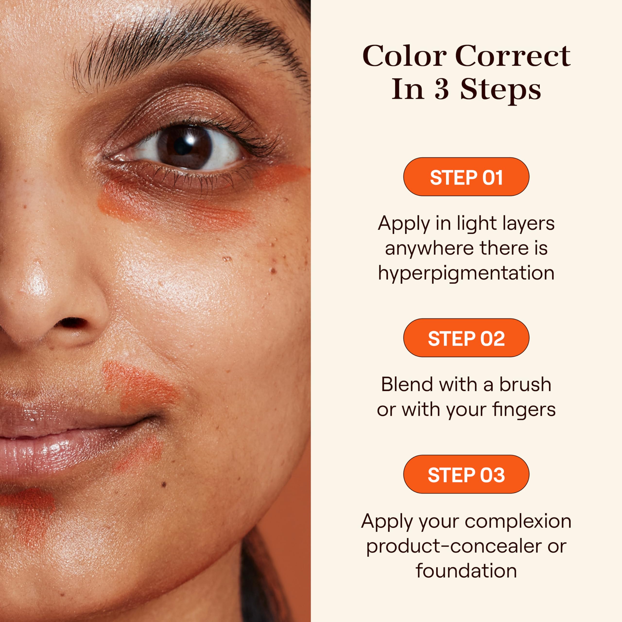 Huestick: Corrector de color completo para una piel más brillante y equilibrada, funciona en labios, mejillas y ojos, vitaminas C+E calma, cura y nutre la piel dañada - Rise 3g / 0.1oz 5