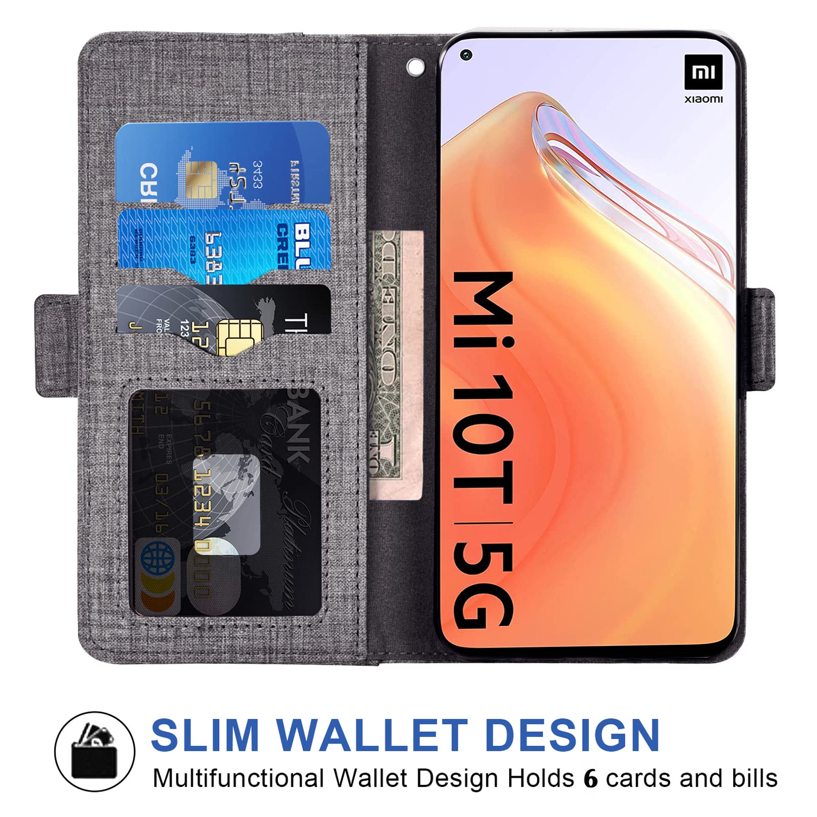 Asuwish Custodia per Xiaomi Mi 10T/Mi10T Pro 5G con nastro e pellicola