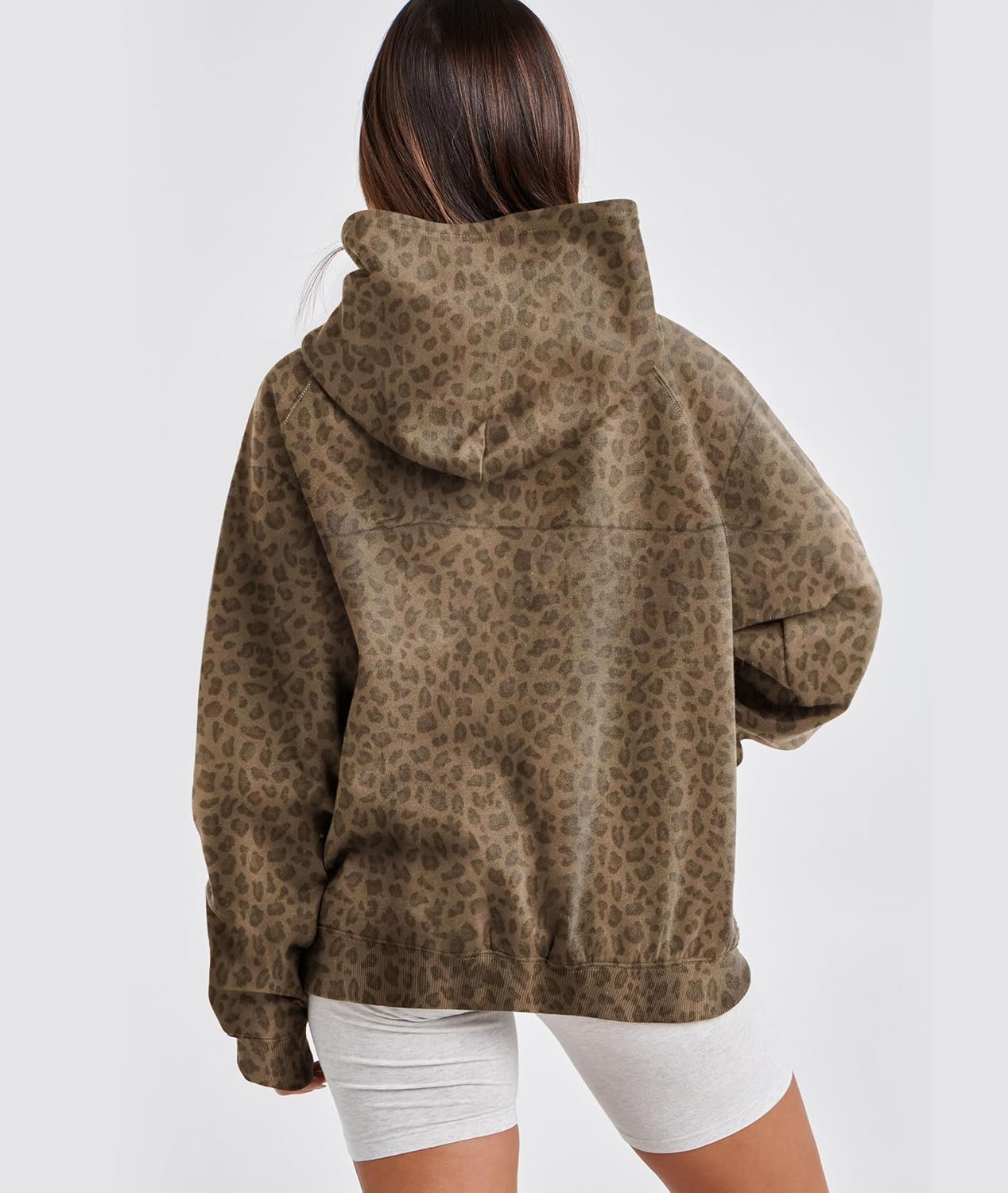 Leopard Print Hoodies for Women Oversized Cheetah Printed Hooded Pullover 2000s Y2K Hoodie Sweatshirt 90s Streetwear - Image 2