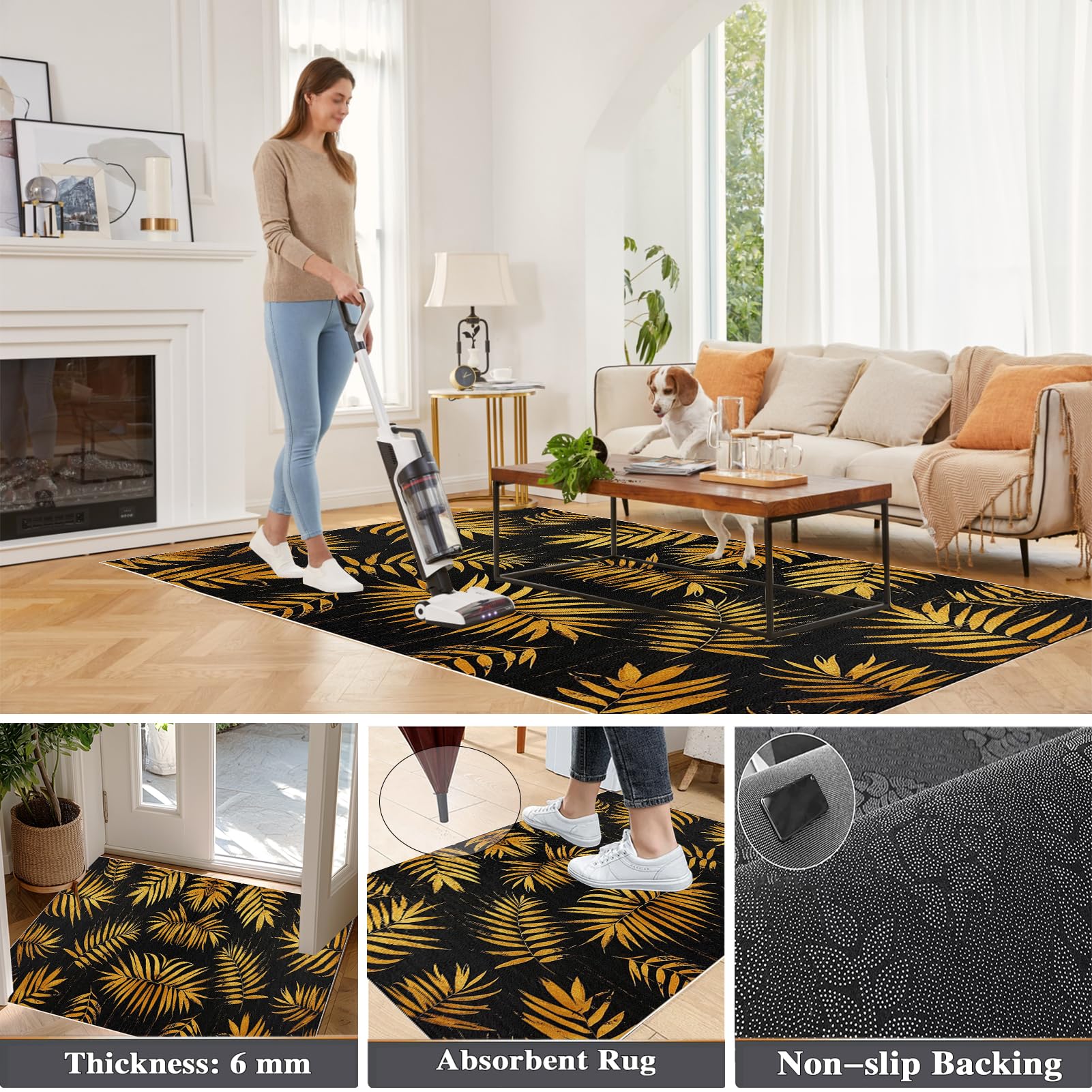 Dywan Chodnik Kuchenny Zmywalny Antypoślizgowy Dywan Biegacz Długi Korytarz Dywany Salon Dywan Sypialnia Nowoczesne Długie Maty Do Wejścia Balkon Łazienka Pralnia 80 x 250 cm