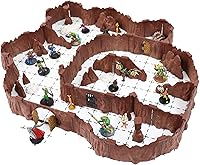 Vista 1 de Dirt Cheap Dungeons Goblin Cavern - Juego de 143 piezas de cueva modular y túnel - 5.5 pies de paredes lineales para cuadrícula de 1 pulgada TTRPG