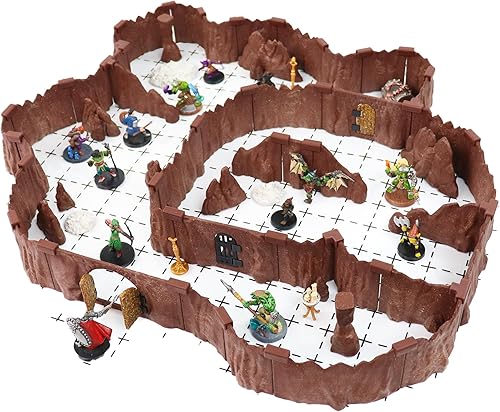 Dirt Cheap Dungeons - Juego de caverna Goblin  Modular y personalizable  Moldeado por inyección para una durabilidad superior  Accesorios TTRPG para
