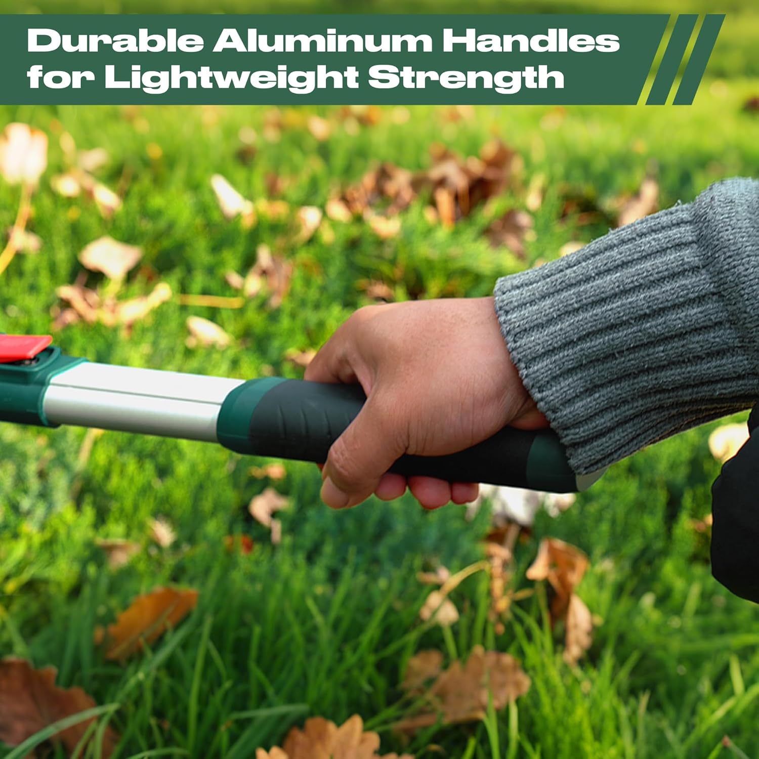 GARTOL Extendable Hedge Shears - 24 to 30 Inch Telescopic Garden Clippers with 8” Wavy SK5 High Carbon Steel Blade, Heavy Duty Manual Shrub Trimmer & Bush Shears for Boxwood, Yews & Decorative Hedges