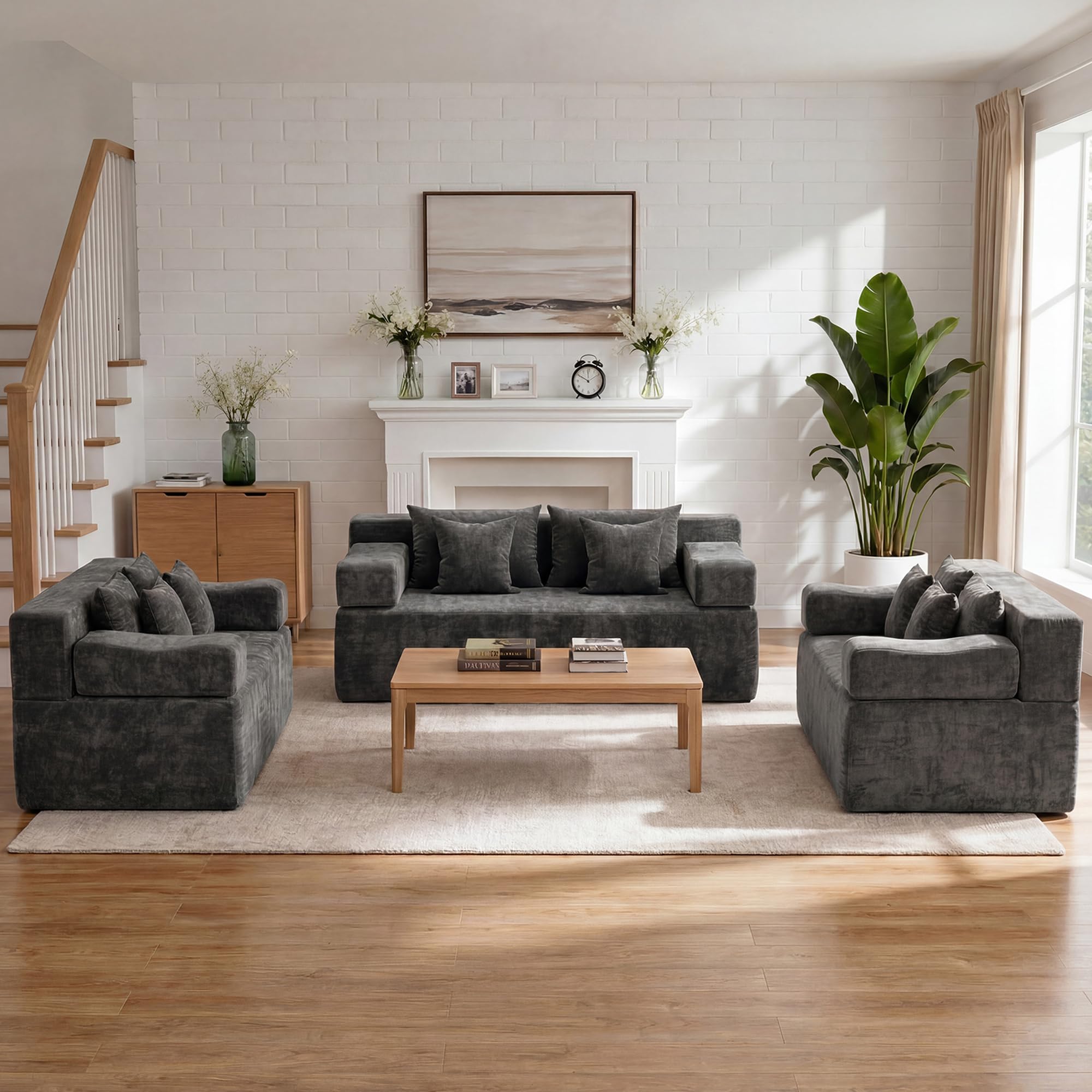 MONVANE 156' U-Shaped Modular Sectional Sofa