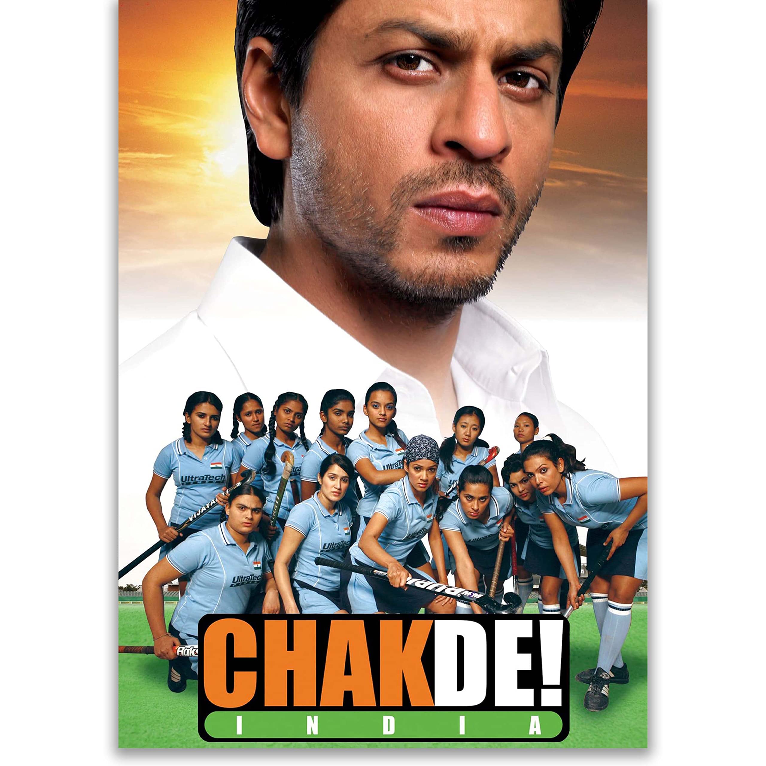 PorTrait Chak De India Printed Poster, Shahrukh Khan, Inspirational Bollywood Movie, Premium Glossy Paper, A4, 8.3x11.7 inch, Unframed