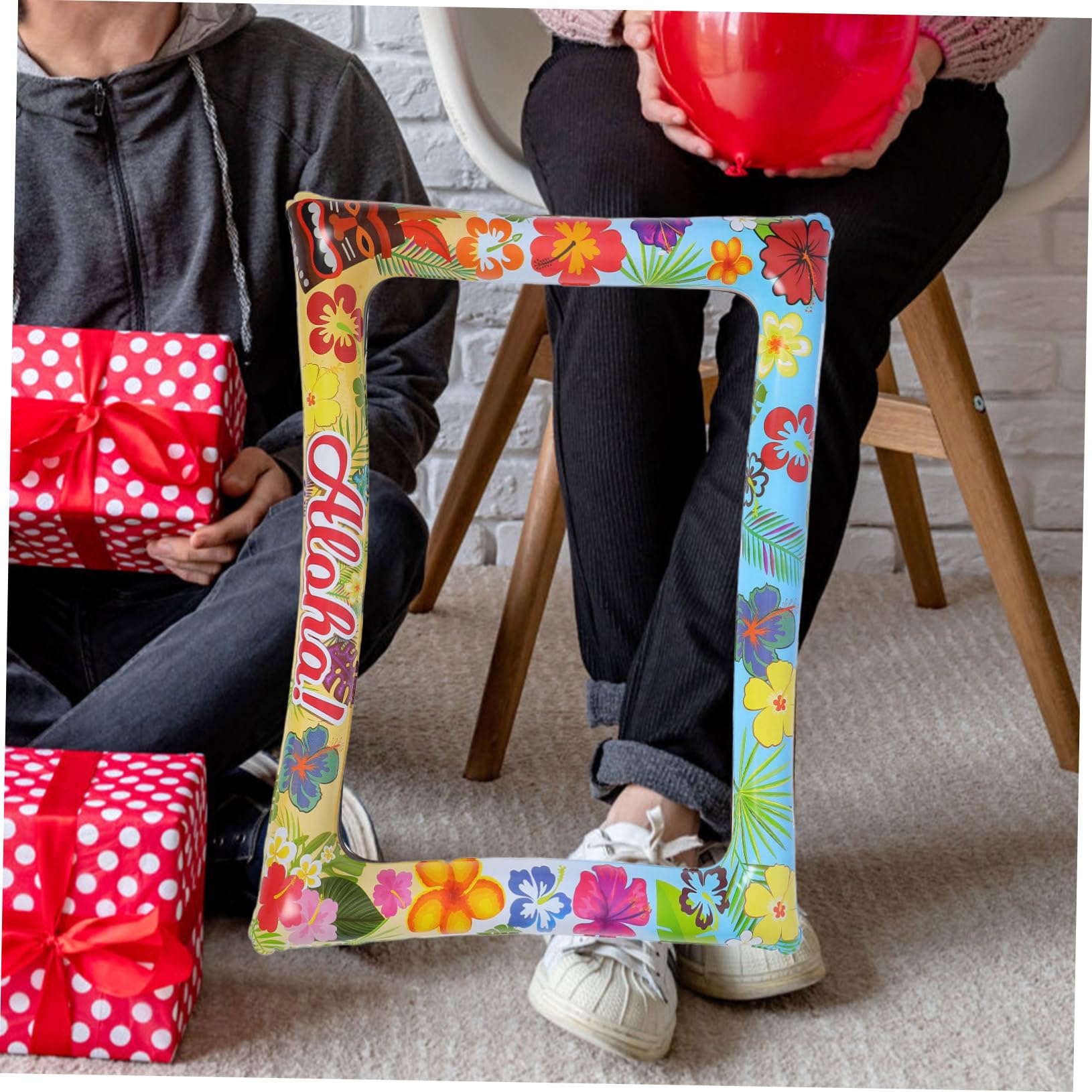 TOYANDONA 3 Stück Aufblasbarer Foto Rahmen für Partys Hawaii Design Leicht und Tragbar für Fotos und Party Dekoration Vielseitig Einsetzbar für Hochzeiten Übernachtungspartys und Silvester