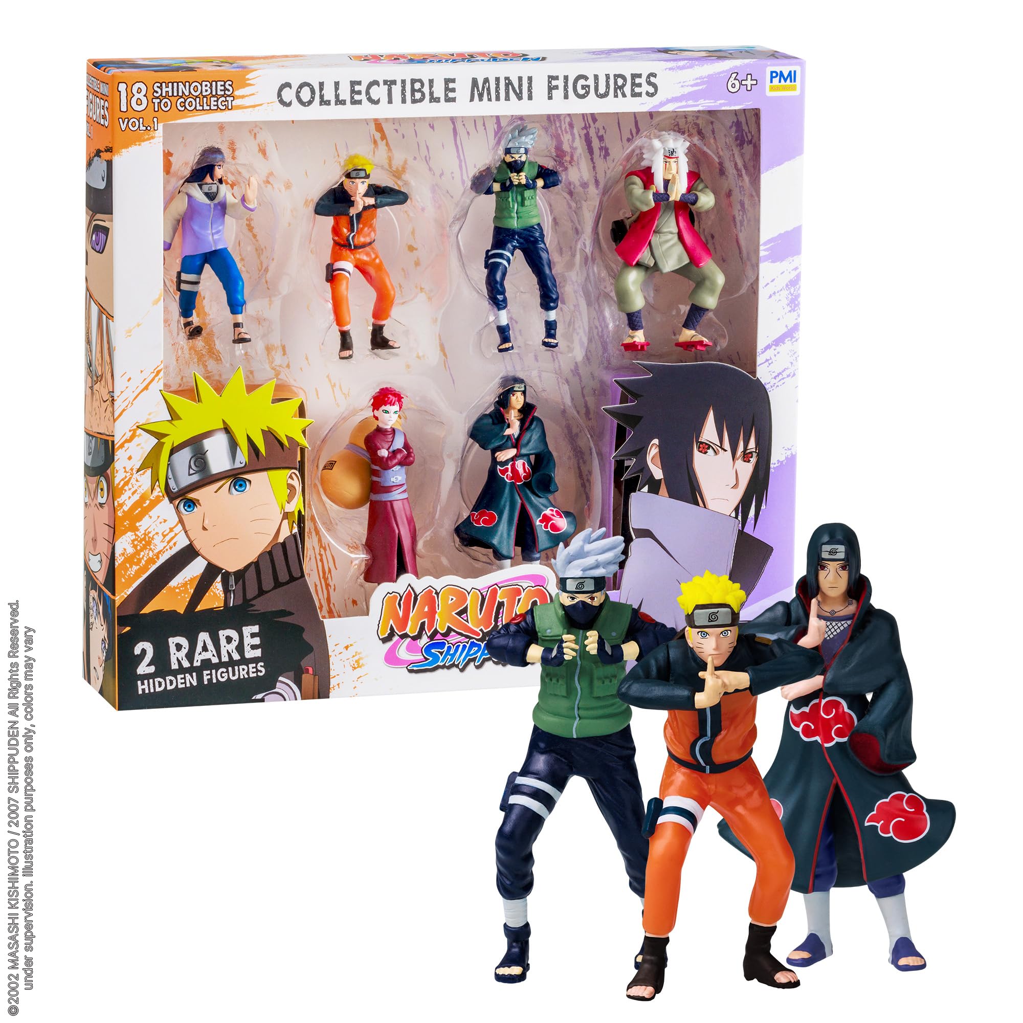 Naruto Shippuden Collectible Mini Figures 8-Pack Deluxe Box – Multiple Assortments with Naruto, Sasuke, Kakashi, Itachi & More Characters (Assortment A)