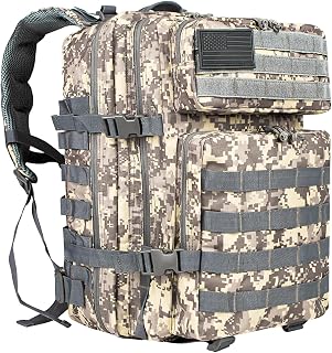 45L Military Tactical Backpack for Men and Women Molle Army 3 Days Assault Pack Bag Large Rucksack traveling bag