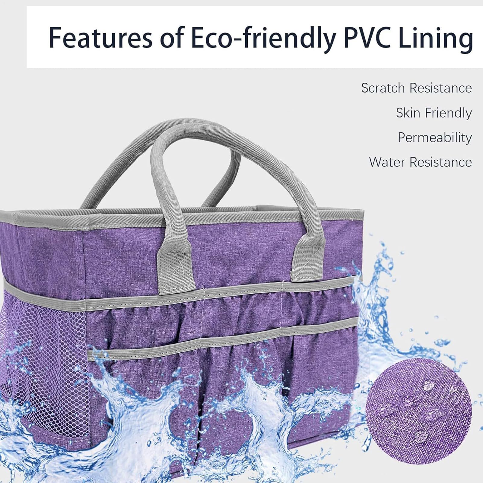 Sac De Rangement Étanche, Gallon De Grande Capacité, PVC, Sac Fourre-tout Organisateur Artistique, Fourre-tout De Rangement Artisanal, Avec Plusieurs Poches Et Poignées, Pour La Papeterie Supplies Kid