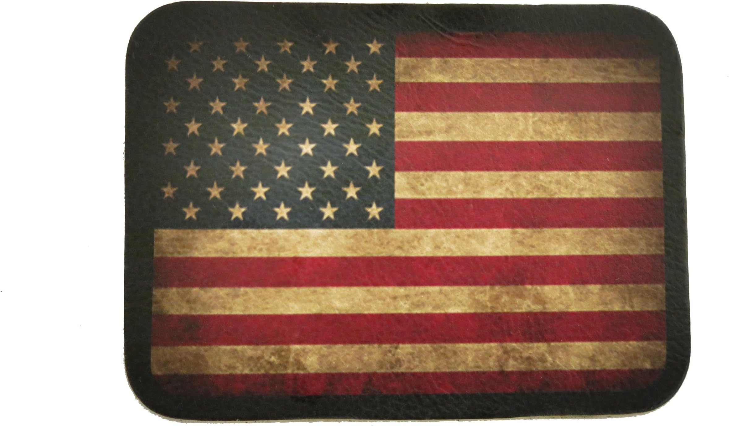Distressed American Flag Leather Patch