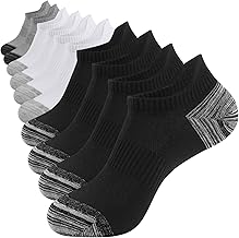 YOJOOM Mens Trainer Socks 6-9/9-12 Low Cut Ankle for Men Breathable Cotton Running Socks Seamless Non-Slip Multipack 5 Pairs