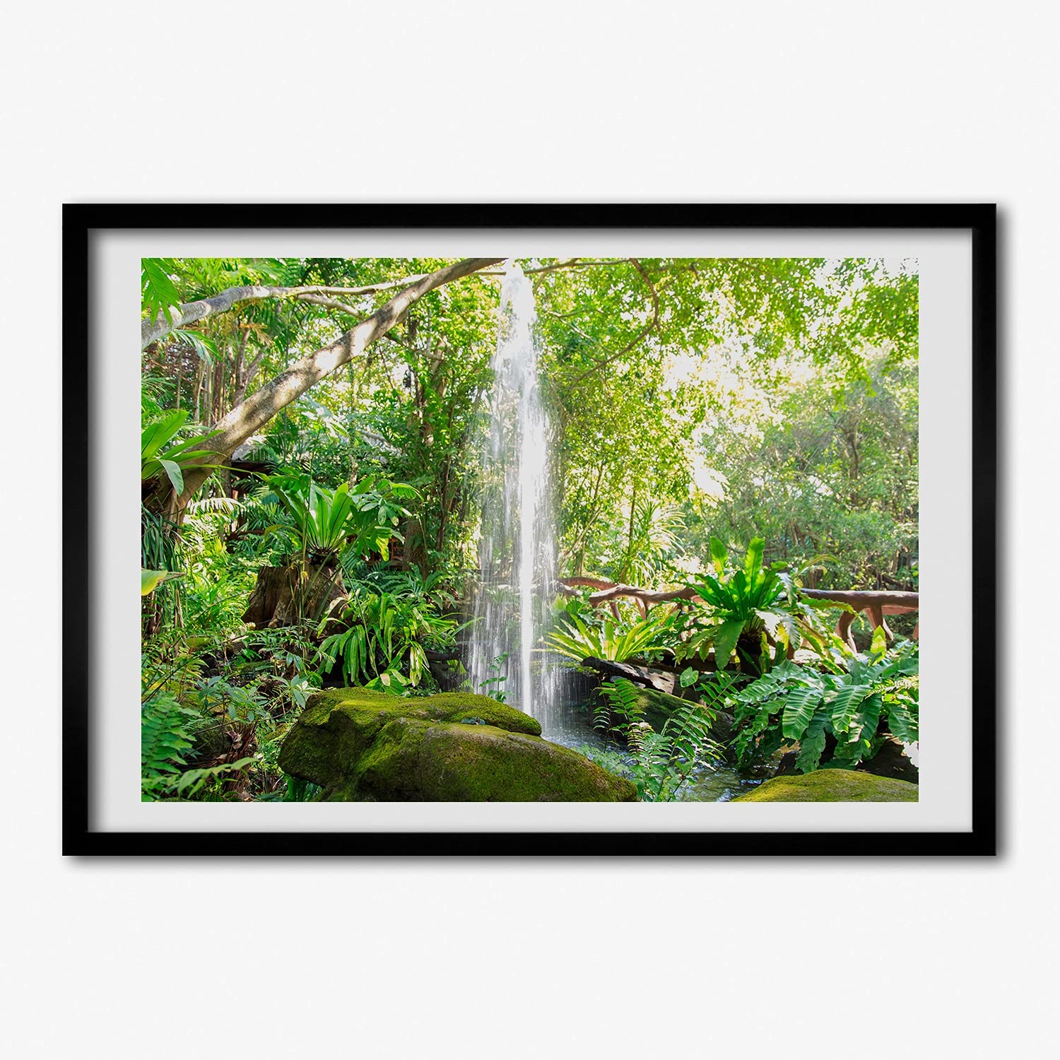 Peinture Photo Chute d'eau avec Cadre en Bois MDF 70x50 - 6