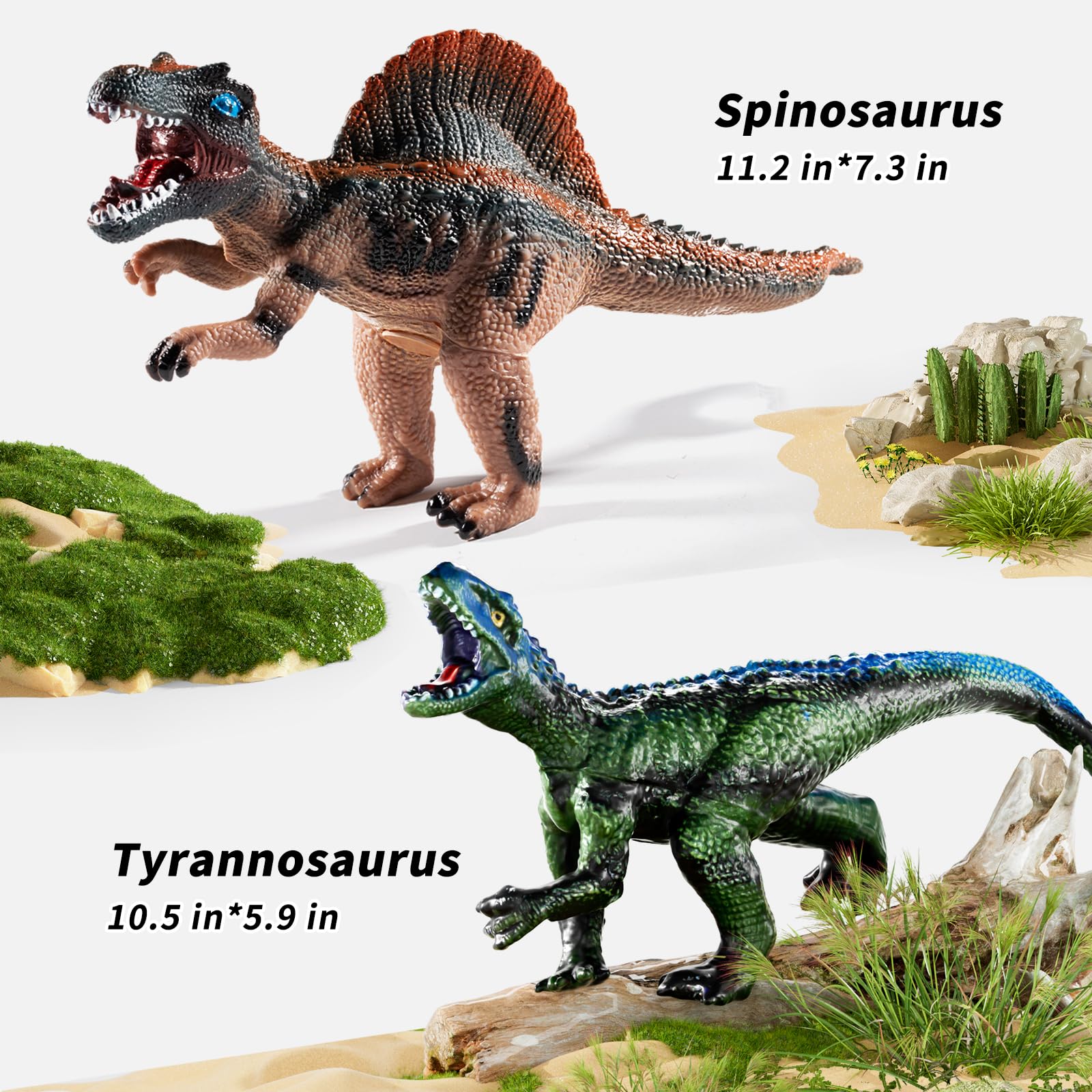 Big Dinosaur Toys for Kids - 7 Piece Set -2