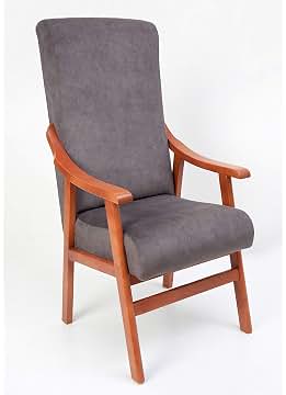 Eco Silla Y Descanso Silla Sillon con Brazos DE Madera (Alto 114X Fondo 70 X Ancho 57) Comedor Y SALITA Color Beige