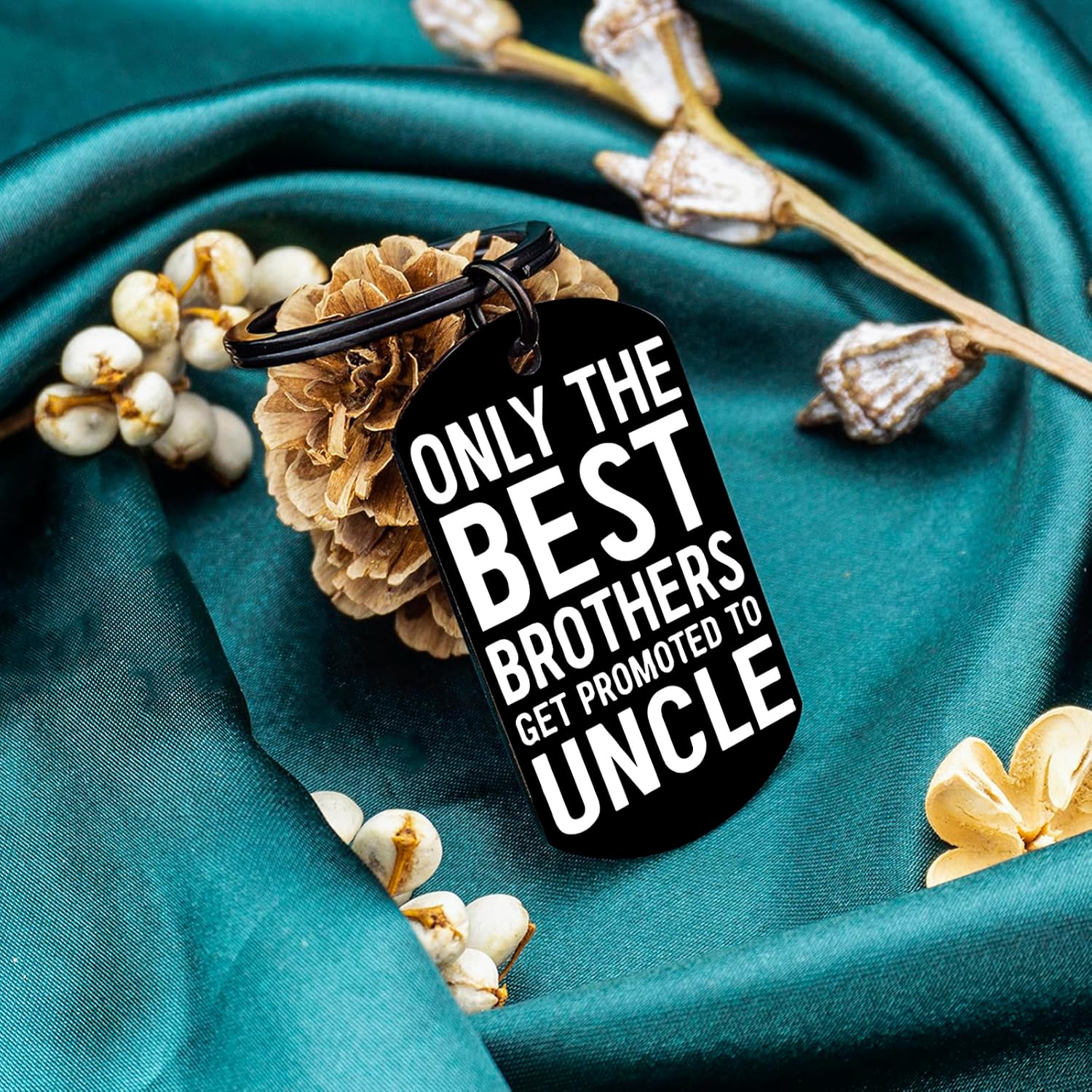 Promoted to Uncle Baby Announcement Gift Uncle Gifts Brother Keychain Brother Christmas Gifts Adults Fathers Day Birthday Gift for First Time New Uncles from Niece Nephew - Image 5