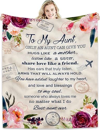 Miniatura 1 de Hcoviv Manta de regalos para tía, regalos para la mejor tía del mundo, regalos para tía de sobrino, sobrina, regalos para tía de sobrina, regalo de