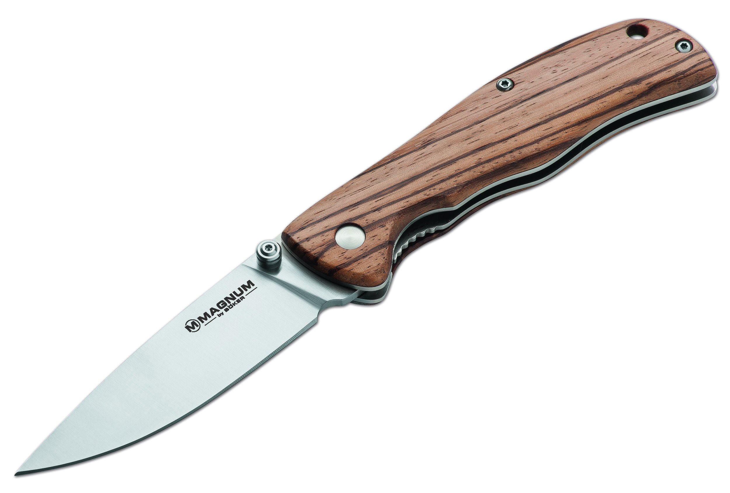 Magnum 01EL605 Backpacker Pocket Knife with 2-2/3 in. Straight Edge Blade, Wooden