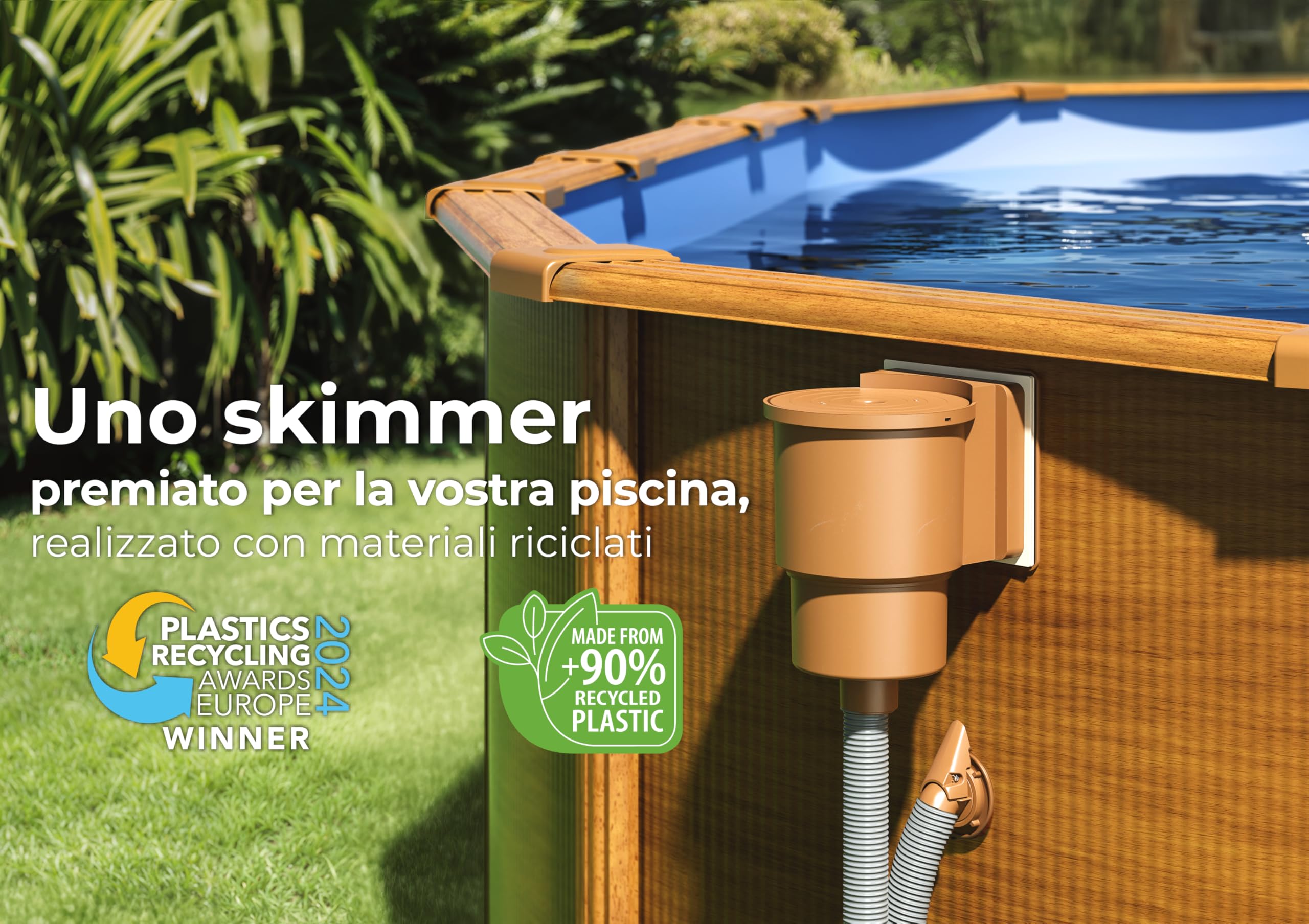 Gecheer Set Skimmer Per Piscina A Bocca Larga 11 Pezzi – ABS Resistente UV, 34,3x25x30,5 Cm, Completo Di Accessori