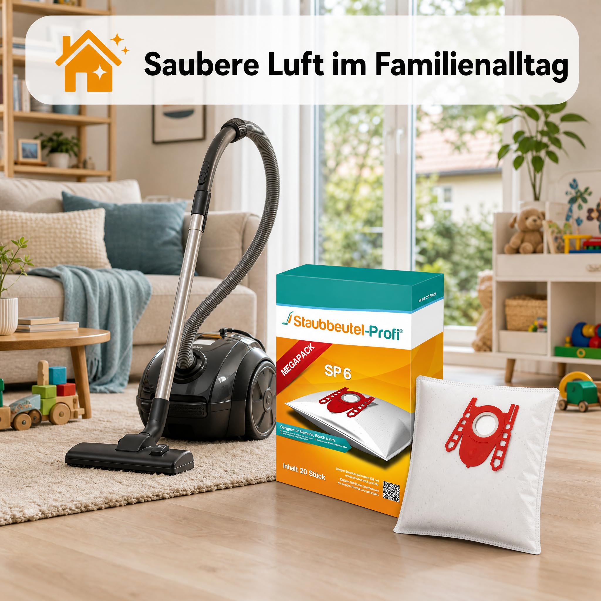 20 Staubsaugerbeutel kompatibel mit Siemens iQ300 VSC3320, VSP3SIL66M IQ300 von Staubbeutel-Profi® Küche, Haushalt & Wohnen