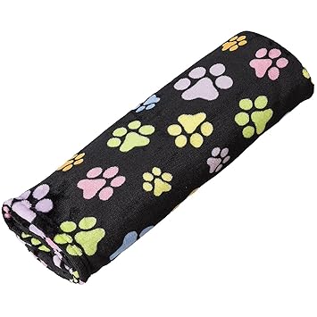 Ethical Pets 50063 Snuggler Rainbow Pawprint Blanket