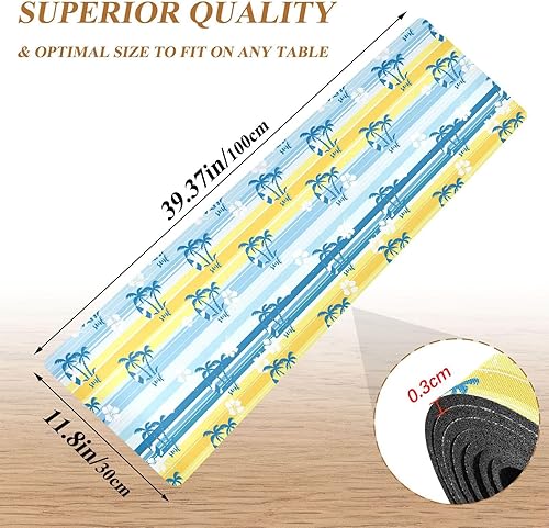 Miniatura 2 de Summer with Windsurf Long Trivet Table Runner Waterproof Heat Resistant Table Protector for Hot Dishes and Pots Anti Slip Placemats for Kitchen Decor