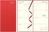Letts of London Belgravia WeeklyMonthly Planner, 12 Months, January to December, 2024, Vertical, Slim Size, 6.625 x 3.25, Red C33SURD-24
