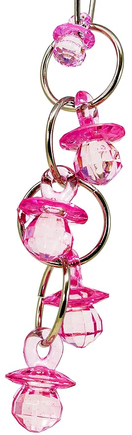 Bonka Bird Toys 1745 Chandelier Bird Toy Parrot cage Toys Cages African Grey Conure Cockatiel (Pink)