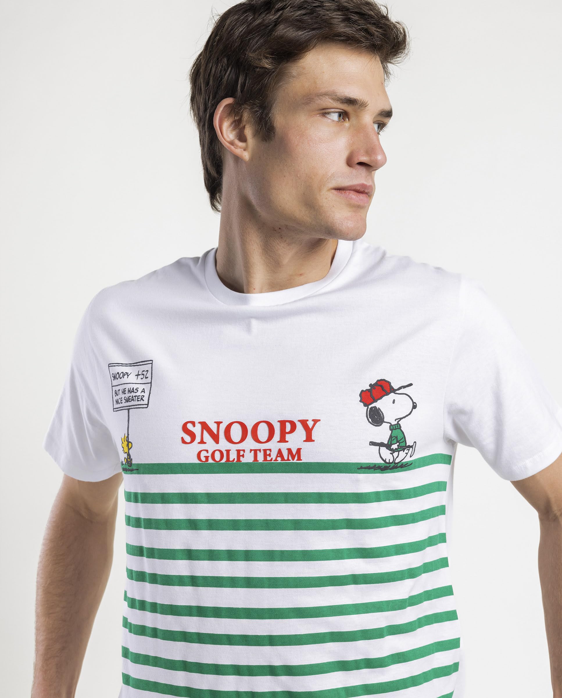 PEANUTS Pijama Manga Corta Golf Team para Hombre