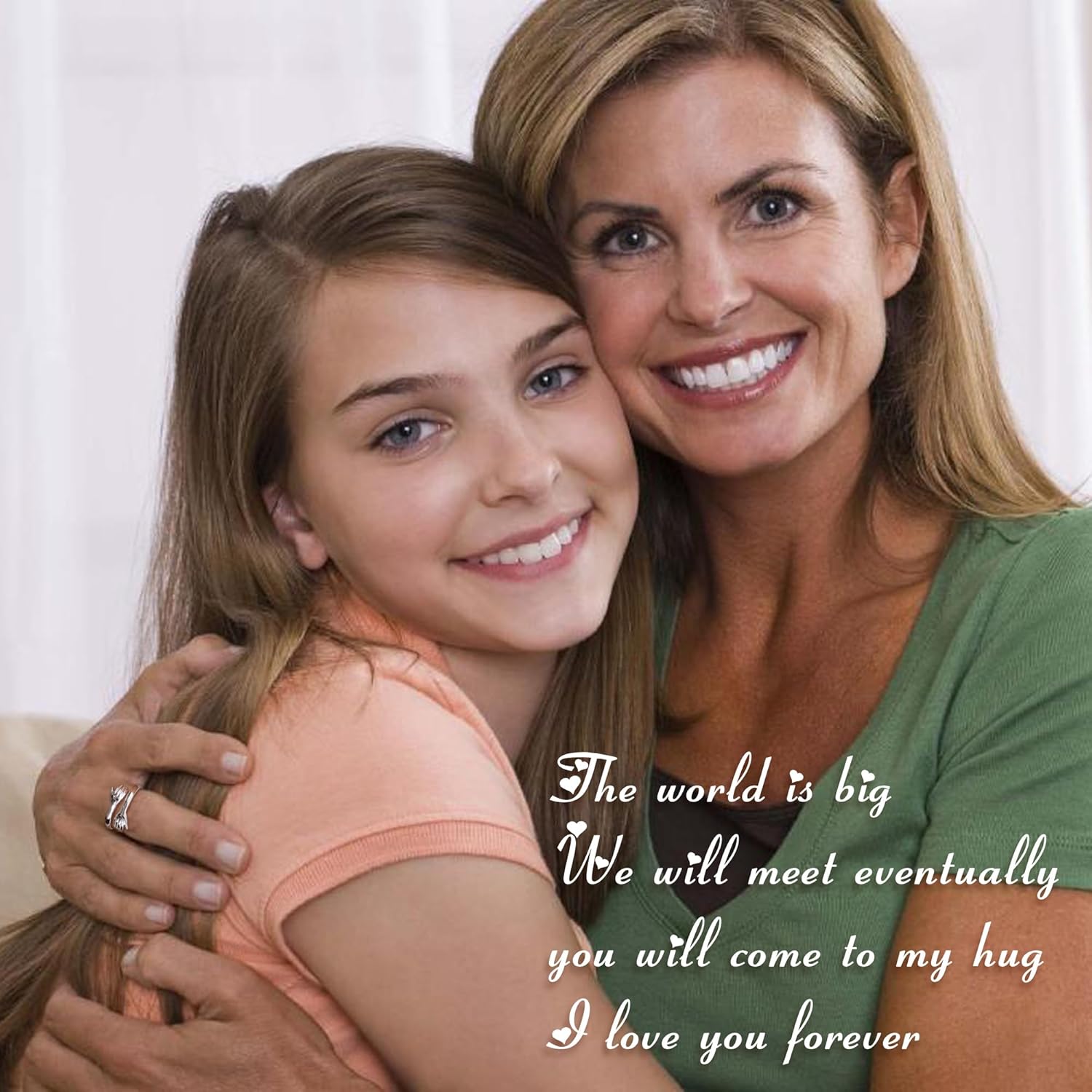 YADOCA 925 Sterling Silver Hug Rings for Women Adjustable Ring Hope Love Heaven Promise Friendship Rings Jewelry Birthday Valentines Gifts for Daughter Granddaughter Mom Wife Sister Teen Best Friend - Image 4