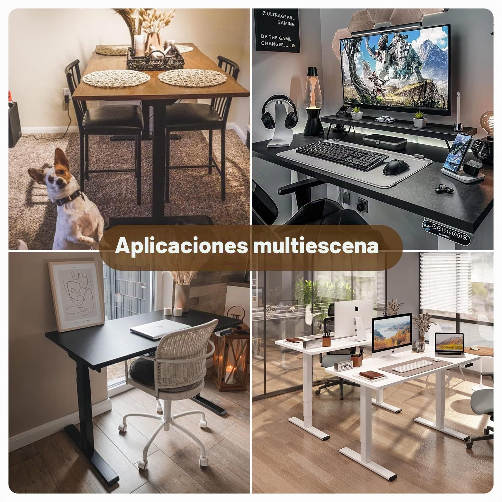 FLEXISPOT Tablero de Madera(120 * 60 * 2.5cm), Un Tablero Entero con Esquina Curva Protectora, y Compatible con Marco de Escritorio de pie, Material de Tablero Seguro, no Tóxico y Respetuoso