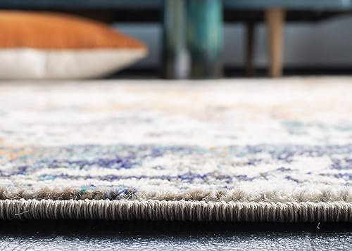 Miniatura 5 de SAFAVIEH Madison Collection - Alfombra extragrande de 12 x 15 pies, color gris y beige, diseño abstracto moderno, no desprende pelusa y de fácil