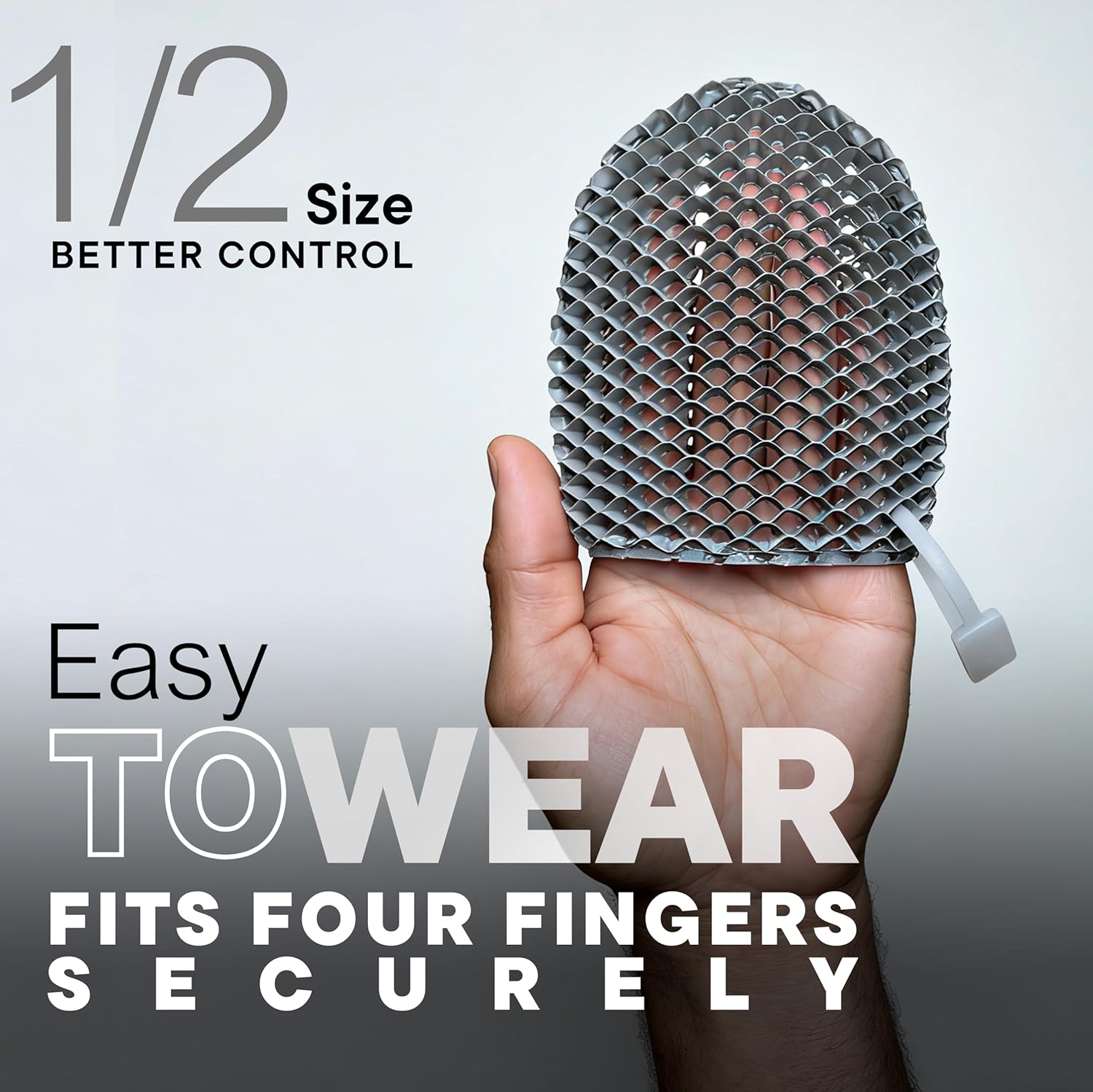 Facial Sponge - Deep Exfoliating Face Mitt, Honeycomb Face Exfoliator for Smoother, Younger Looking Skin, Dead and Dry Skin Remover for Men & Women, Grey - Image 7