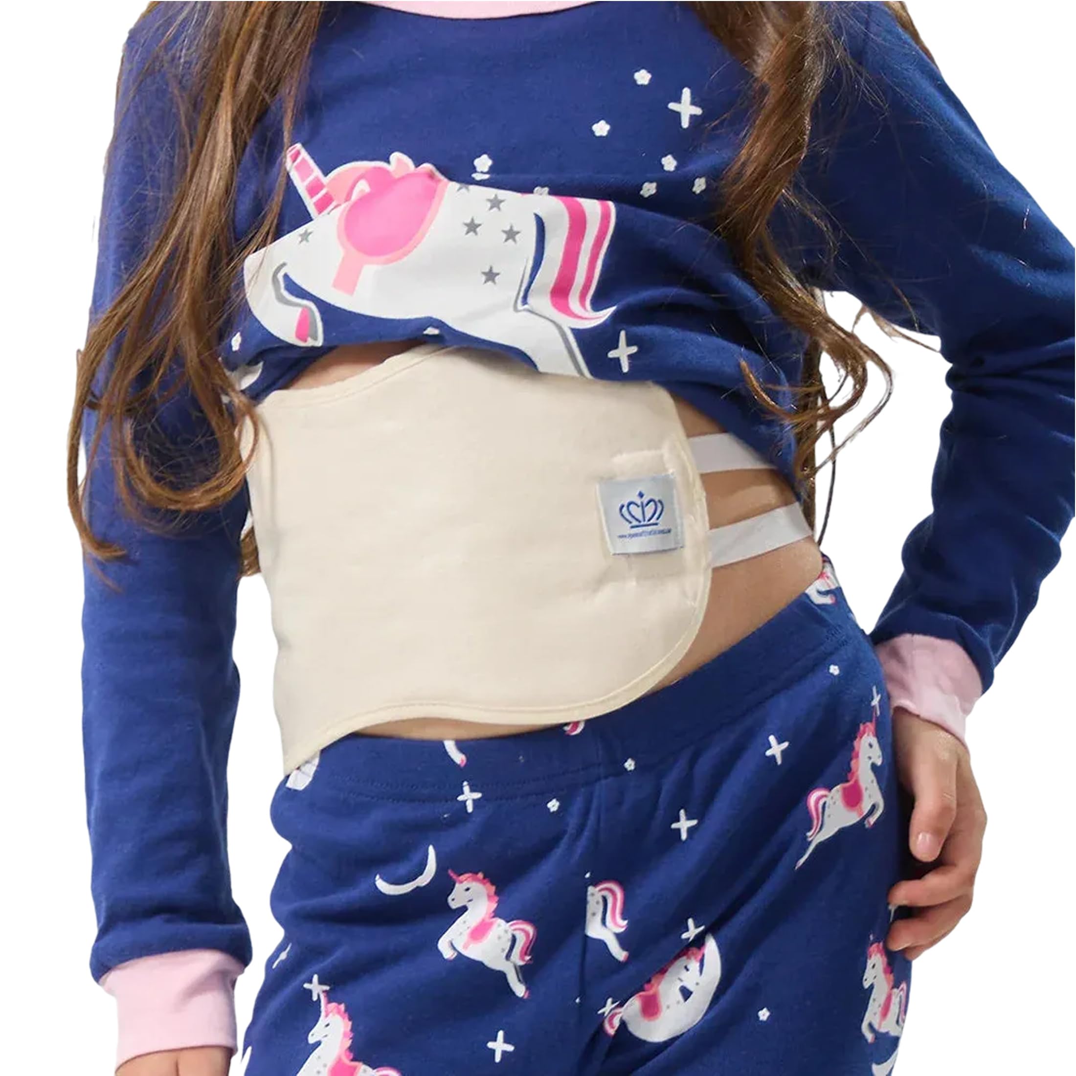 QUEEN OF THE THRONES Castor Oil Pack for Kids - Heatless, Less-Mess, Reusable - Organic Cotton Flannel, Comfort Fit, Soft Straps & Naturopathic Doctor Designed (Castor Oil Sold Separately)