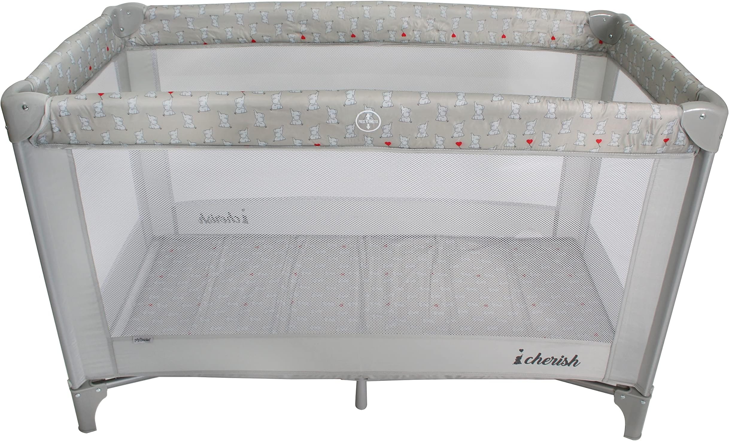 My BabiieDani Dyer Elephants Travel Cot