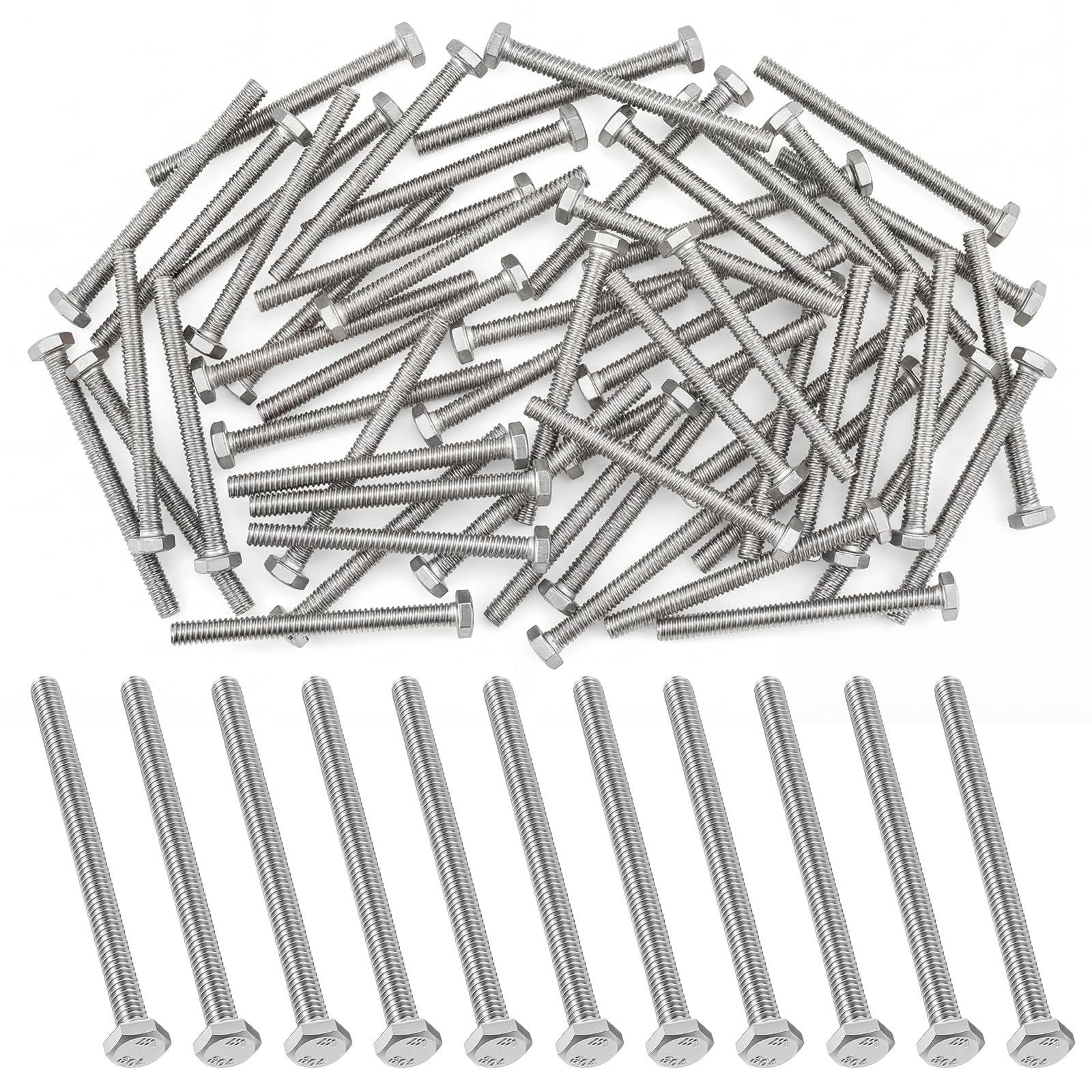 Zonon Stainless Steel Hex Bolts - 50 Pack -8