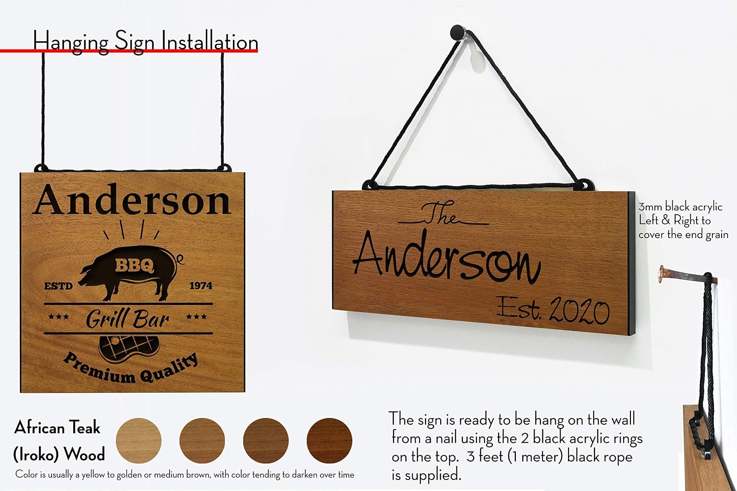 Personalized Wooden Chef Gift - Custom Engraved Logo and Name - Kitchen Decor Sign - Chef's Wall Plaque - Restaurant Sign - Business Sign image 4