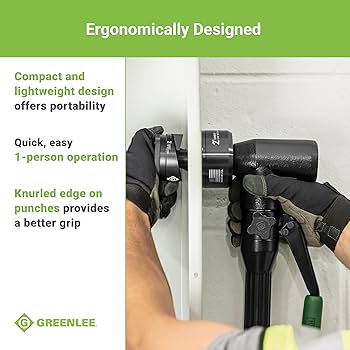 Greenlee 7906SB 8-Ton Hydraulic Knockout Punch Kit with