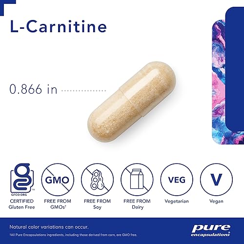 Miniatura 3 de Encapsulaciones puras - l-Carnitina - Suplemento hipoalergénico para soporte cardiovascular y de resistencia - 60 cápsulas 766298000541 1