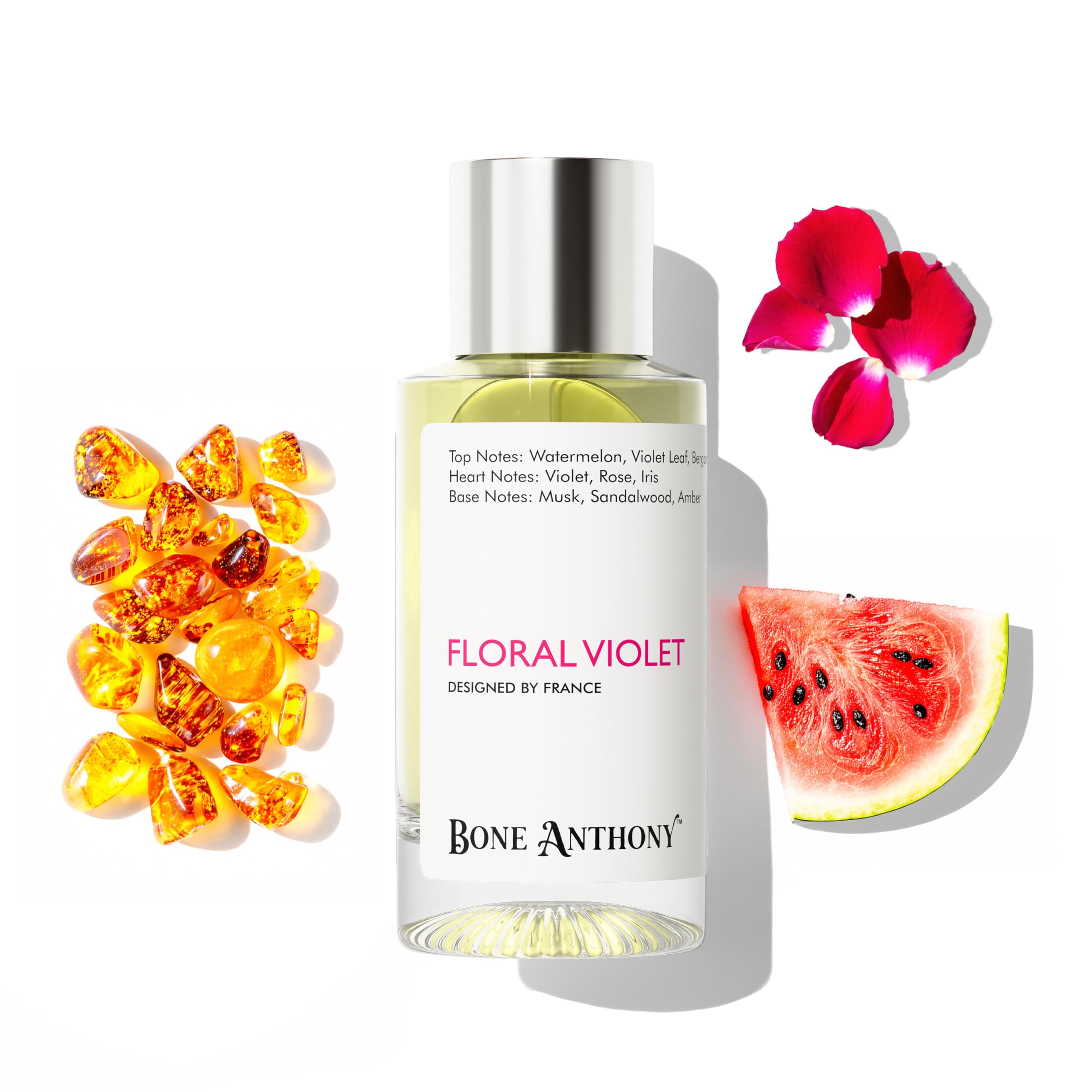 Floral Violet Luxury Perfume | Luxurious Soft Floral Essence | with Watermelon, Rose & Amber Scent, Long Lasting Eau de Parfum with 35% Oil Concentration - 50 ml (For Women)-image-43
