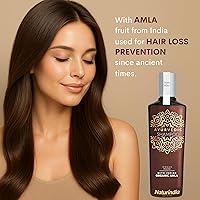 Vista 4 de Champú orgánico ayurvédico para el crecimiento del cabello Amla Indian Vitalize Formula para cabello brillante y fuerte con vitamina C y hierbas